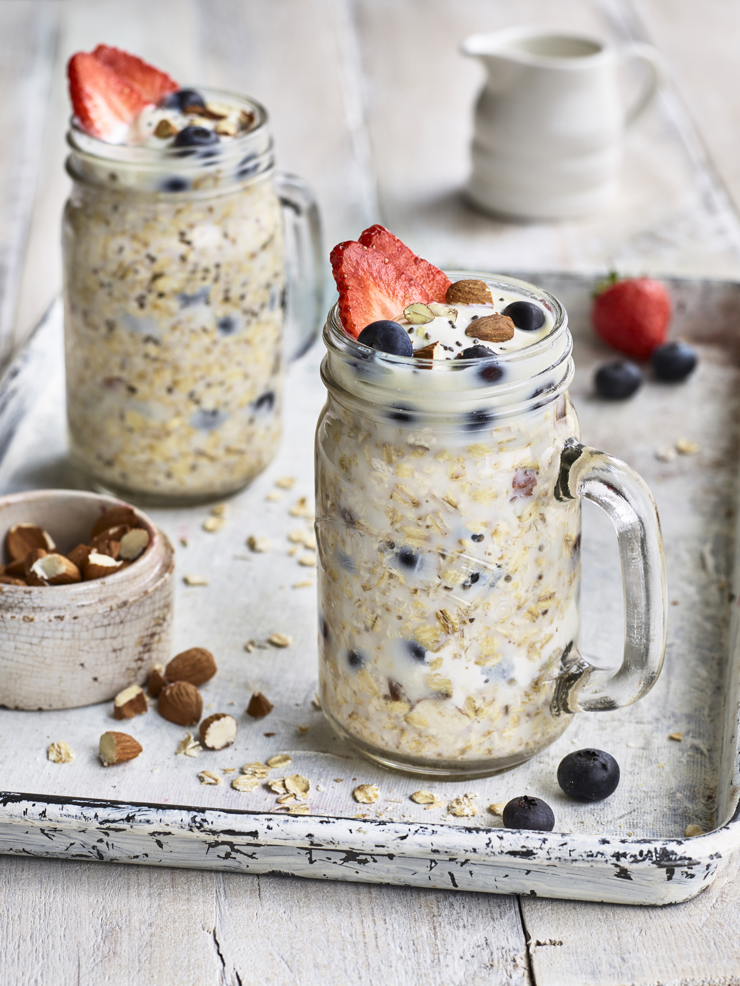 Muller breakfast bundle overnight oats blueberries strawberries